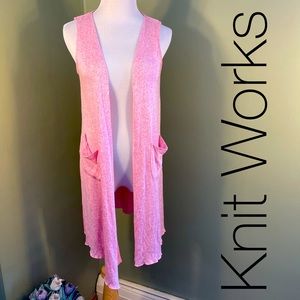 L Knit Works sleeveless cardigan